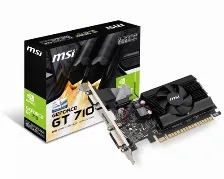 Tarjeta De Vídeo Msi Nvidia Geforce Gt 710 2gd3 Lp, 2gb Gddr3, 4096 X 2160 Pixeles, Pci Express 2.0, 1-hdmi, 1-vga, 1-dvi (gt 710 2gd3 Lp)